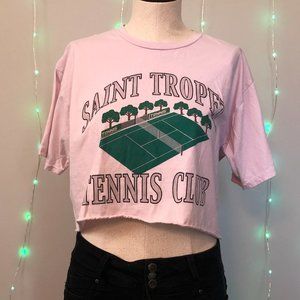 Pink Tennis Crop Top